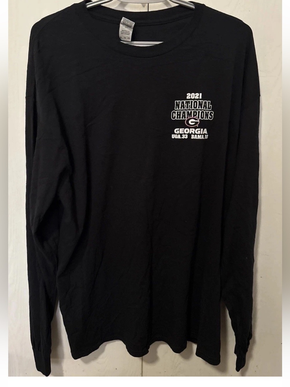 Gildan Georgia Bulldogs 2021National Champions BlackLongSleeveTeeSize XL